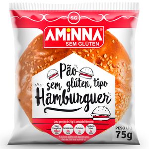 Pao Aminna 75g Tipo Hamburguer S/Gluten