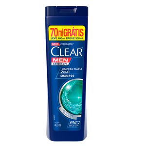 Shampoo Clear 400ml Men Limp.Dia.Gts70ml