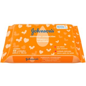 Toalha Umedecida Johnsons C/44 Suave
