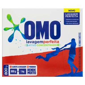 Lava Roupa Po Omo 800g Lav.Perfeita Cx