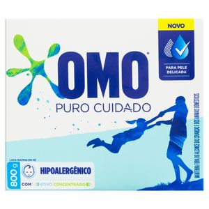 Lava Roupa Po Omo 800g Puro Cuidado Cx
