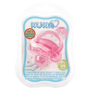 Chupeta Kuka Tam.2 Silicone Soft Rosa