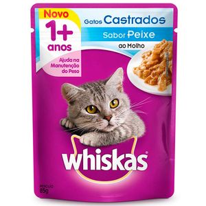 Alimento Gato Whiskas 85g Cast.1+ Peixe
