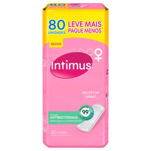 Protetor Diário Intimus Antibacteriana Com 80 Unidades