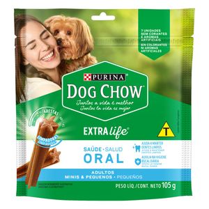 Petisco Cao Dog Chow 105g Mi/Peq S.Oral