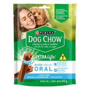 Petisco Para Cão Dog Chow Saúde Oral Minis E Pequenos 45g
