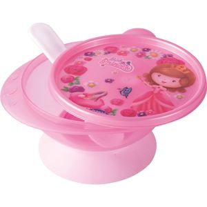 Tigela Inf.Plasutil C/Vent.Colher Rosa
