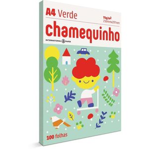 Papel Sulfite A4 Chamequinho 100f Verde