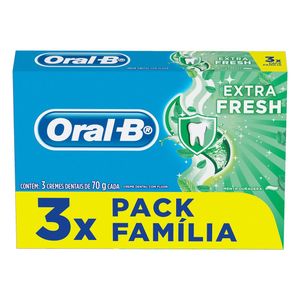 Creme Dental Oral-B 70g Extra Fresh C/3