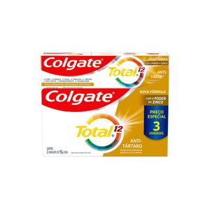 Creme Dental Colgate 90g T.12 A.Tart C/3