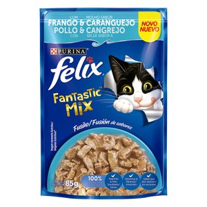 Alimento Gato Felix 85g Fant.Mix Fgo/Car