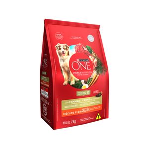 Alimento Cao Purina One 2kg Ad.Gd Fg/Ca