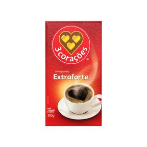 Café Torrado e Moído 3 Corações Extra Forte a Vácuo 500g