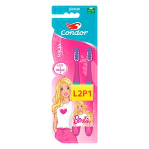 Escova Dental Condor Junior Barbie C/2