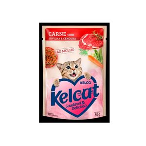 Racao Kelcat 85g Carne Ervilha Cen.