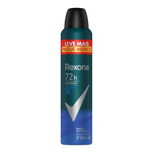 Desodorante Antitranspirante Aerossol Rexona Men Active Dry 72h 250ml Leve Mais Pague Menos