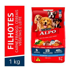 Racao Alpo 1kg Filhotes Carne/Frang/Cer.