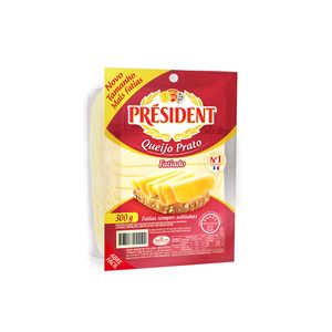 Queijo Prato President 300g Fatiado