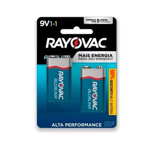 Bateria Rayovac Alcal.9volts 50.Desc.2un
