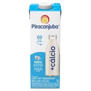 Leite Uht Piracanjuba 1l Desnatado +Calc