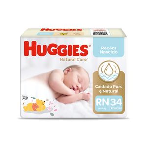 Fralda Huggies Natural Care Rn C/34