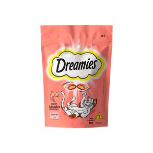 Petisco Gato Dreamies 80g Adulto Salmao