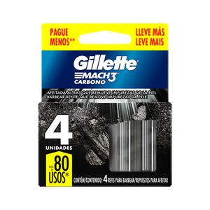 Carga Apar.Gillette Mach3 Carb.C/4 L+P-