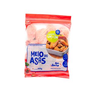Meio Asa Frango Ave Serra 800g Iqf