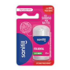 Fita Dental Sanifill 125m L+P- Menta