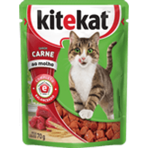 Alimento Gato Kitekat 70g Molho Carne