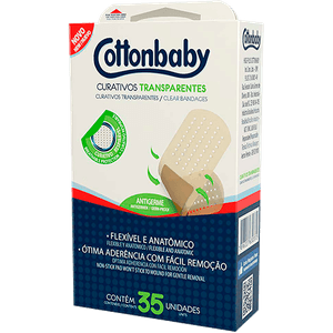 Curativo Cottonbaby Transparente C/35