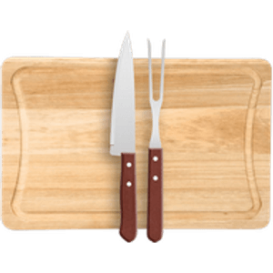 Kit Churrasco Stolf Tab.39x25+Garfo+Faca