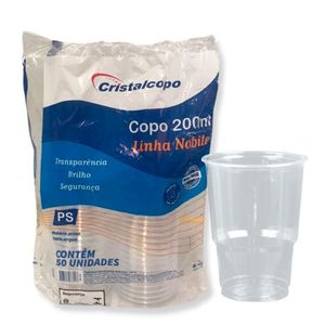 Copo Desc.Cristalcopo 200ml Transp C/50