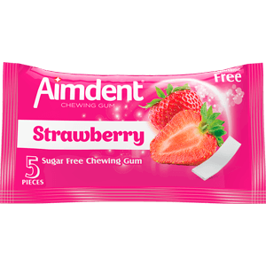 Chiclete Aimdent 8,5g Morango S/Acucar