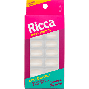 Unhas Posticas Ricca Naturais Quad.Curto