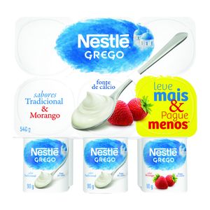 Iogurte Nestle 540g Grego Trad/Mor C/6