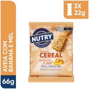Barra Cereal Nutry 66g Ave/Ban/Mel C/3