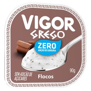 Iogurte Vigor 90g Grego Flocos Zr/Acucar
