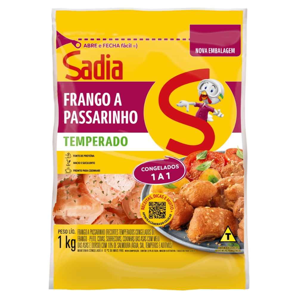 Frango A Passarinho Sadia Temperado 1kg Congelado Iqf] - Bistek