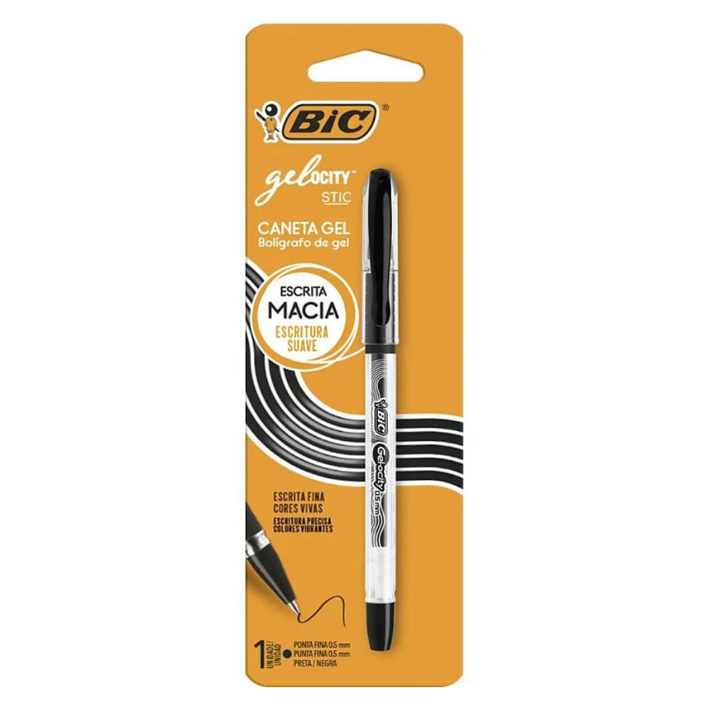 Caneta Bic Gelocity Stic Preta] - Bistek Supermercados - Bistek