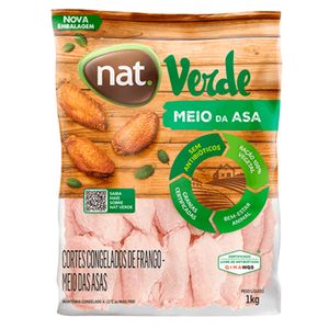Meio Asa Frango Nat Verde 1kg Iqf