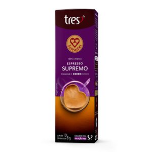 Cápsula de Café Espresso Supremo 3 Corações 10 Unidades