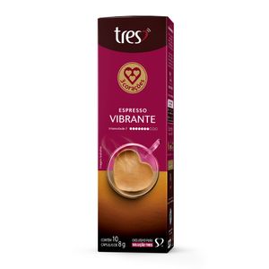 Cápsula de Café Espresso Vibrante 3 Corações 10 Unidades