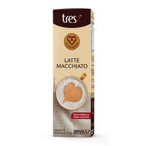 Cápsula de Café com Leite Latte Macchiato 3 Corações 10 Unidades