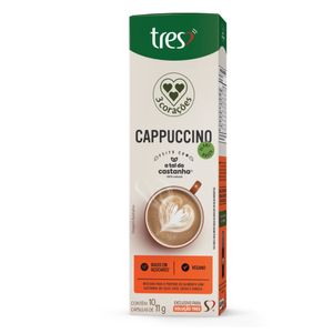 Cápsula de Cappuccino Vegano 3 Corações 10 Unidades