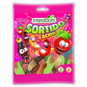 Bala Gelatina Interdoces Sortido Ácido 90g