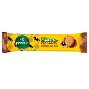 Biscoito Recheado Piraque Leite Maltado Chocolate Com Avelã 85g