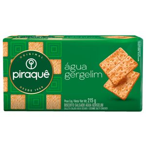 Biscoito Água/Gergelim Piraque 215g