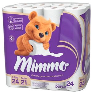 Papel Higiênico Mimmo Leve 24 Pague 21 30m Folha Dupla