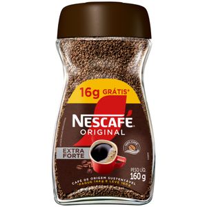 Café Solúvel Granulado Extraforte Nescafé Original Vidro Leve 160g Grátis 16g